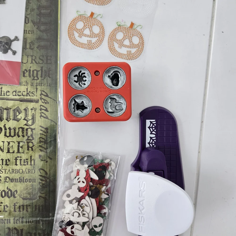 Halloween Crafting Kit with Punches and Embellishments New